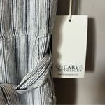 Carve Designs  Bonfire Jumpsuit Navy Byron Stripe Small NWT Linen Photo 3