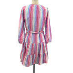 J.Crew J. Crew Belted Button-up Dress in Pastel Stripe Pink Blue Size XXS Photo 7