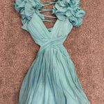 Hazel and Olive Blue Ruffle Mini Dress Photo 0