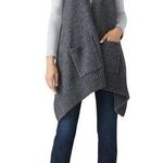 Kaufman Franco Carbon Faux Fur Vest Collar Gray Knit Sleeveless Vest Photo 0