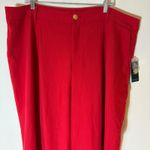 Eloquii  Red Wide Leg Tie Ankle Pants Size 20 NWT Photo 2