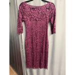 Tiffany Rose Maternity Dress Womens 1 Amelia Lace Maroon Floral Print Formal B48 Red Size 4 Photo 2