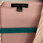 Material Girl fit flair long sleeve dress in pink and white size medium Photo 6