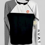 Roxy New long sleeve rashgard black and white SPF size Medium UPF 50+ Photo 0