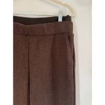 NWT OGL FuzzLuxe Double Waisted Straight Leg Pants Espresso Womens Size Medium Brown Photo 3