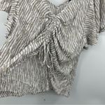 Daytrip  By Buckle Woven V Neck Cinch Shirt Size Large Photo 5