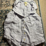 Maeve  Blue and White Striped Sleeveless Blouse Photo 0