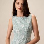 RIHOAS Women's Green Boat Neck Jacquard Mini Dress L Size L Photo 4