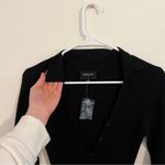 Bardot  Black Long Sleeve Keyhole Ribbed Dress Photo 4