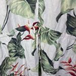Rails Floral Print Drawstring Tie Linen Dress, Size Large Tropical Resortwear Photo 3