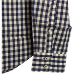 NWT UNTUCKIT Belleza Navy Gingham Button Down Regular Fit Long Sleeve Shirt Sz 2 Blue Photo 2
