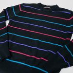 Vintage 70s Curry Knits Striped Sweater Size M Photo 3