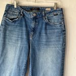 Mavi Jeans Romee High Rise Wide Crop Raw Hem Denim Blue Womens Size 28 Photo 1