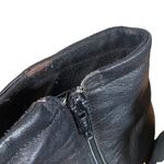 Munro  Black Leather Ankle Sie Zipper Walking Wedge Bootie Women Sz 7.5 Photo 8