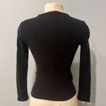 Oak + Fort  Black Knit 3/4 Sleeve Shirt Size XS Photo 2