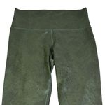 Aerie OFFLINE Leggings Womens L Green Metallic Foil High Rise Athleisure Pilates Photo 1