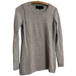 Quinn Women's Heather Brown Long Sleeve/Sweater with Gray Accent, 100% Cashmere Size M Photo 0