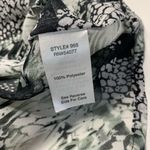 CAbi Semi Sheer Snake Skin Long Sleeve Blouse S Gray Photo 6