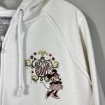 Disney Parks Y2K White Minnie Mouse Embroidered Full Zip Fleece Jacket XL Photo 2