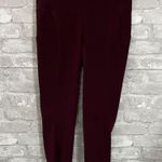 Banana Republic Deep Burgundy High Rise Leggings 7/8 length Photo 0