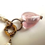 Faux pearl heart pendant necklace Photo 5