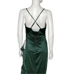 Emerald Sundae  Juniors' Ruffled Side-Pleated Dress Hunter Green Sz L Photo 3