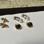 Lot Of 3 Clip On Non Pierced Earrings 2 Signed Avon Photo 1