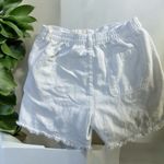 Aerie  Linen Blend White Shorts with Frayed Hrm Small Photo 1