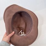 Free People  Brown Wool Wide Brim Hat Boho OS Fall Casual Photo 7