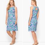 Talbots Floral Effortless Jersey Body Slimming Shift Dress Purple Green Size XS Photo 10
