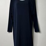 Michael Kors MICHAEL Dark Blue Long Sleeve Solid Dress Small Photo 0