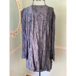 Anthropologie Hei Hei Melita Utility Jacket Blue Embroidered Floral Boho Size L Photo 2