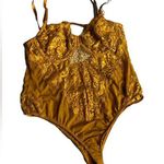 Windsor LG Mustard yellow cut out lace bodysuit Photo 0