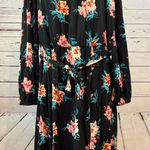 Torrid  Mini Challis Floral Print Plus Size 1X‎  High Low Shirt Dress Tie Waist Photo 0