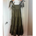 Jason Wu Jason‎ Wu Women's New Army Green Maxi Dress Size Small Ruffle Bohemian Photo 4