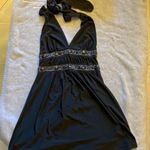 ENTRY ‎ Sexy black beaded plunging neckline dress​ Photo 3