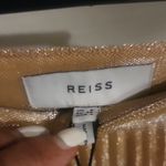 Reiss  Alessi Metallic Pleated Midi Skirt Size 4 Photo 2
