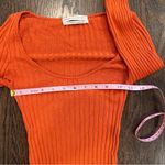 Urban Outfitters  Orange Long Sleeve Ribbed Top Photo 6