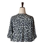 Nic+Zoe Dress Women Small Black Ivory Dotted Cinch Waist Tunic Shift Preppy Photo 3