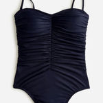 J.Crew Ruched 1 Pc Swimsuit Sweetheart Neckline Sz 22/3X Navy Blue NWT Photo 0