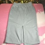 ZARA Women’s Fleece Drawstring Midi Skirt Sage Green Size Large NEW Photo 5