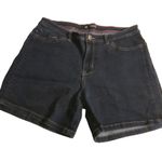 Lee Classic Y2K Dark Wash Denim Shorts Midrise Fit Women’s Size 12 Photo 1