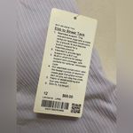Lululemon NWT Ebb To Street Ribbed Tank Top Light Support Lavender Frost Size 12 Photo 8
