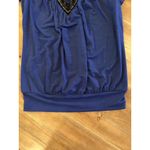 Wrapper  ~ Size X-Small  ~ Blue Blouse ~ V-Neck Photo 2
