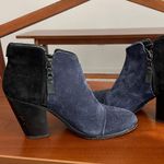 Rag and Bone  Margot navy blue suede round toe block heel ankle booties 38.5 Photo 9