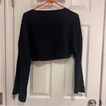 Urban Outfitters  Black Ribbed Long Sleeve Crop Top Photo 1