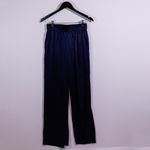 NEW Cami NYC Arcadia Silk Satin Stretch Mid Rise Straight Leg Pants Eclipse Blue Photo 0