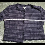 Adrienne Vittadini  Tweed Open Fringe Blazer Photo 4