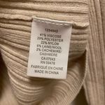 House of Harlow 1960 Beige Ribbed Cropped Long Sleeve Sweater Size L Photo 7