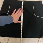 Star City Black Mini Skirt with Piping Detail Photo 7